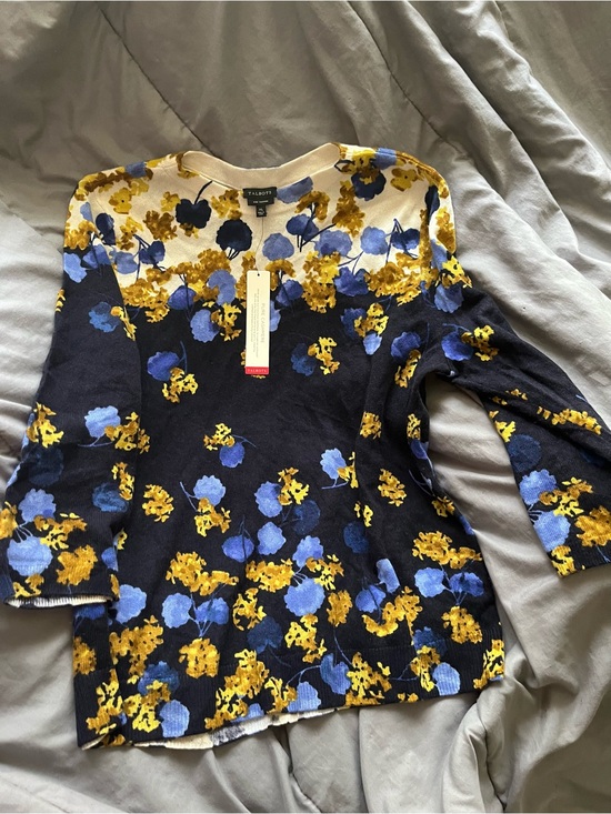 Talbots Sweaters - Talbots Audrey Floral Cashmere Sweater NWT